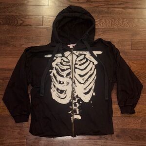 Urban Outfitters skeleton zip up Hoodie